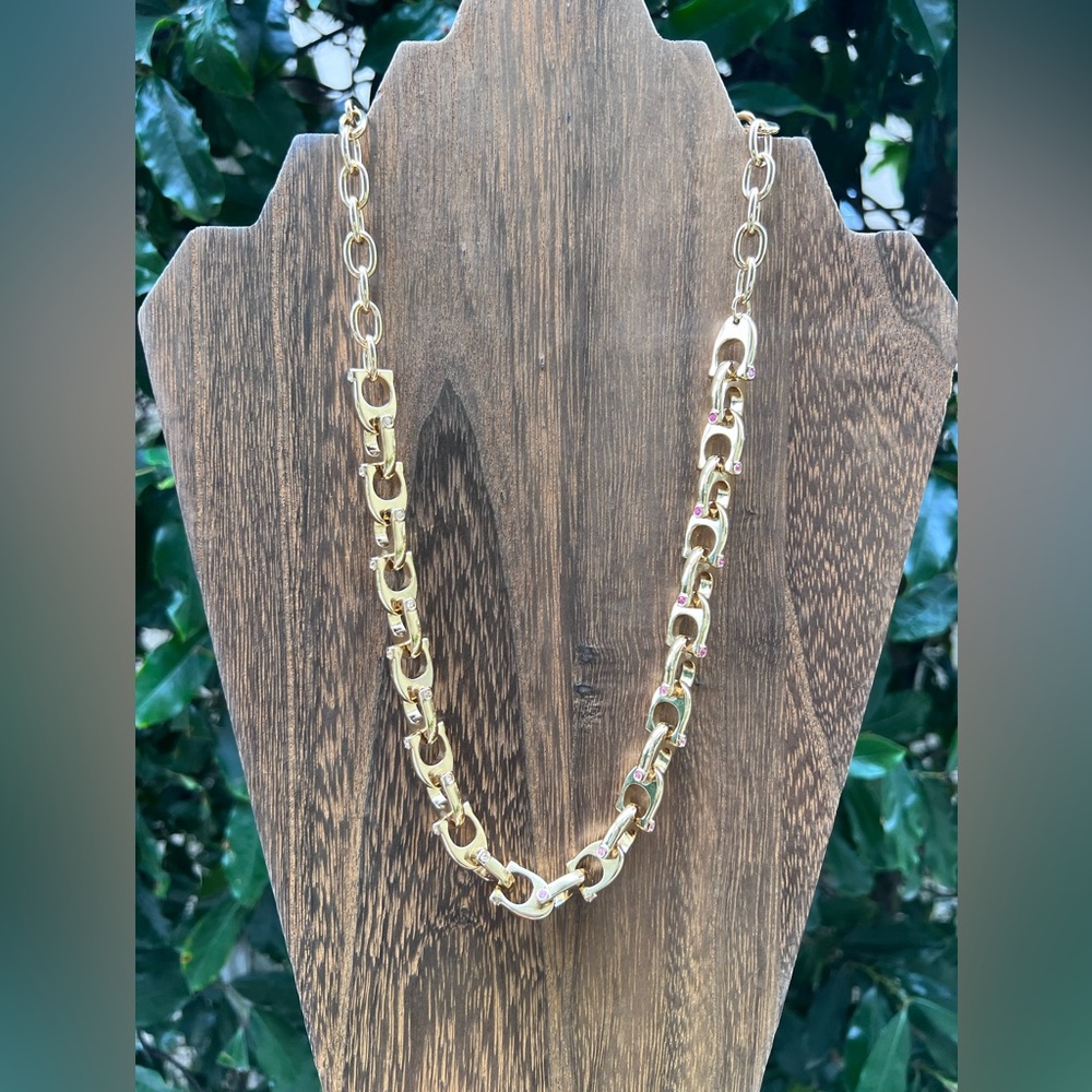 SOLD————-Coach Gold Link Necklace
